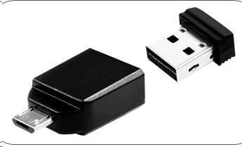 Verbatim USB DRIVE 2.0 NANO 16GB STORE 'N' STAY + OTG Adapter цена и информация | USB laikmenos | pigu.lt