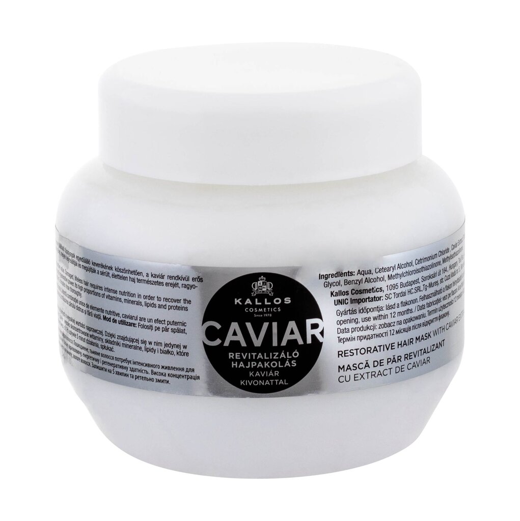 Atkuriamoji plaukų kaukė su ikrais Kallos Caviar Restorative 275 ml kaina ir informacija | Priemonės plaukų stiprinimui | pigu.lt