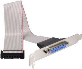 Diverse кабель для принтера Printer Slot Bracket Cable LPT 0.25м (AK-580300-003-E) цена и информация | Аксессуары для корпусов | pigu.lt