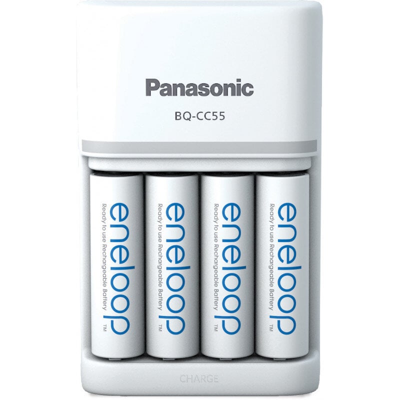 Panasonic eneloop charger BQ-CC55 + 4x1900 kaina ir informacija | Elementų krovikliai | pigu.lt