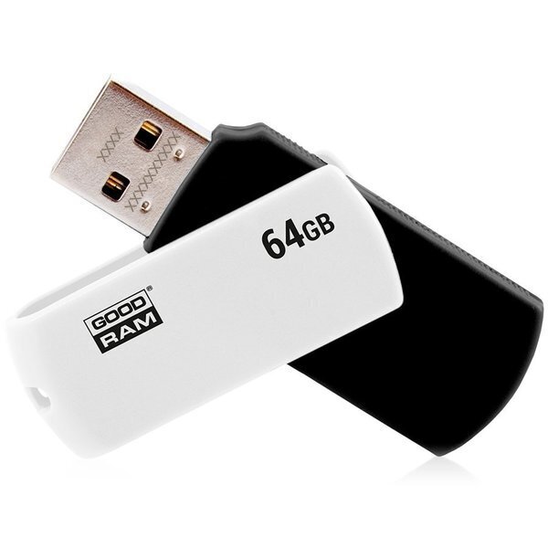 Goodram UTS3 64GB 2.0 Juoda/Balta цена и информация | USB laikmenos | pigu.lt