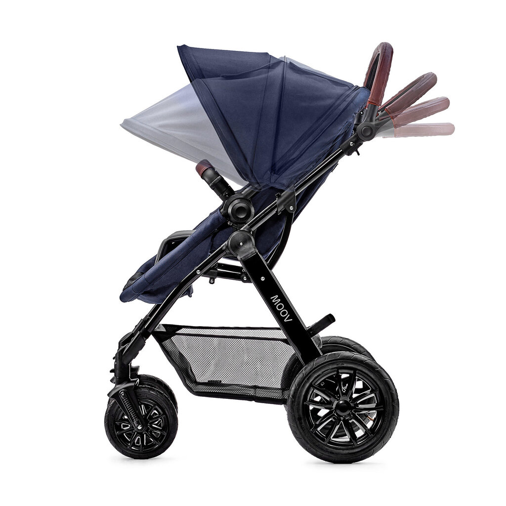 Universalus vežimėlis Kinderkraft 3in1 MOOV, mėlynas цена и информация | Vežimėliai | pigu.lt