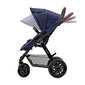 Universalus vežimėlis Kinderkraft 3in1 MOOV, mėlynas kaina ir informacija | Vežimėliai | pigu.lt
