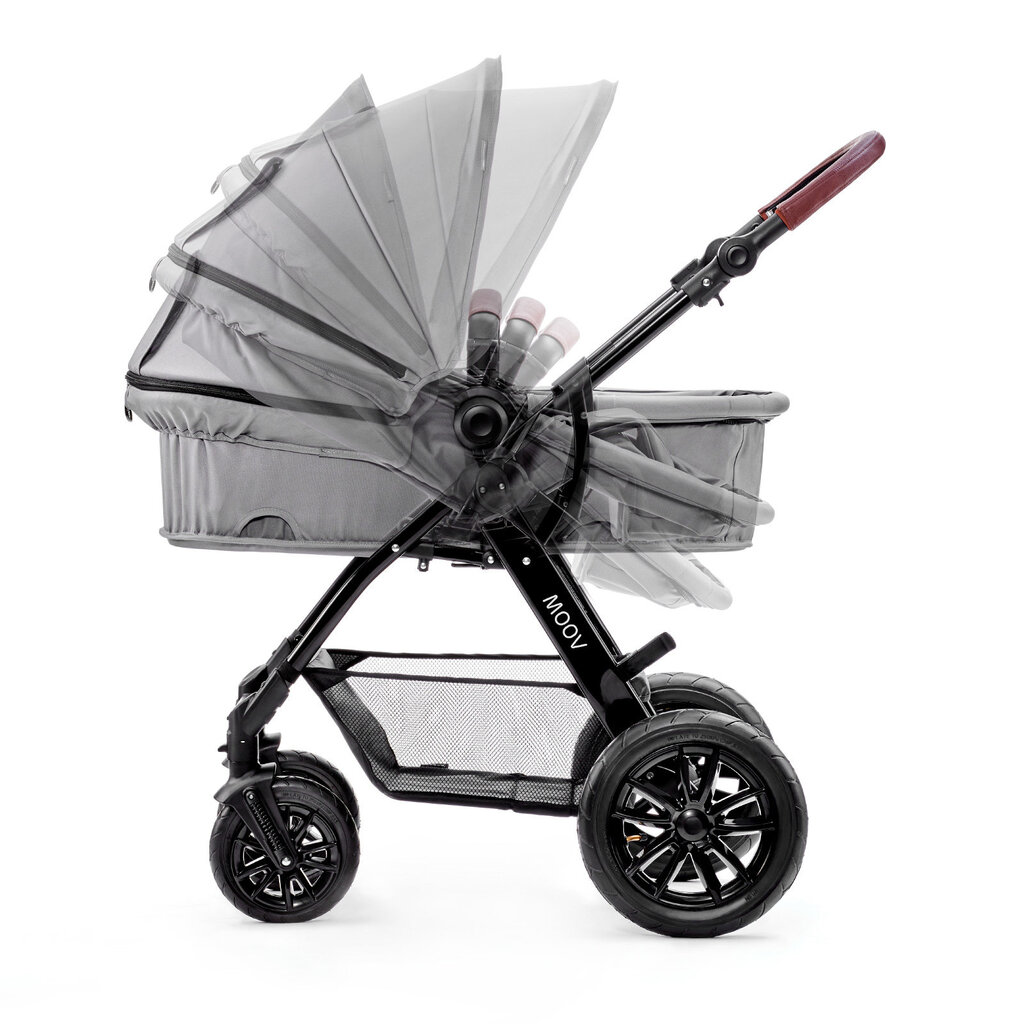 Universalus vežimėlis Kinderkraft 3in1 MOOV, pilkas kaina ir informacija | Vežimėliai | pigu.lt