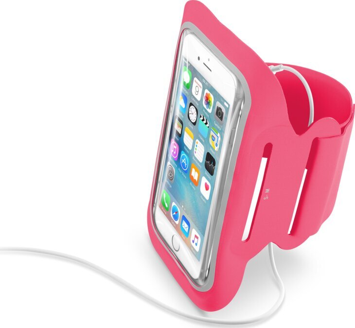 Sport Armband Fit 5.2" by Cellular Pink цена и информация | Telefono dėklai | pigu.lt
