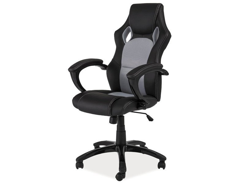 Biuro kėdė Signal Meble Q-107, juoda/pilka kaina ir informacija | Biuro kėdės | pigu.lt