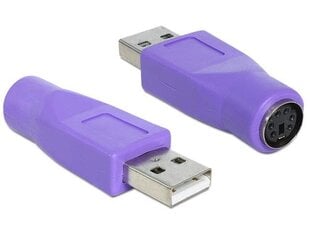 DELOCK ADAPTER PS2 FEMALE USB-A MALE kaina ir informacija | Adapteriai, USB šakotuvai | pigu.lt