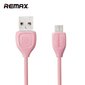 Kabelis Remax USB - Micro USB 1M, Rožinis kaina ir informacija | Laidai telefonams | pigu.lt