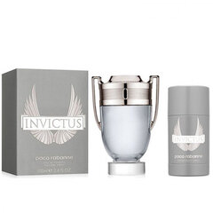 Rinkinys Paco Rabanne Invictus vyrams: tualetinis vanduo EDT 100 ml + pieštukinis dezodorantas 75 ml kaina ir informacija | Kvepalai vyrams | pigu.lt