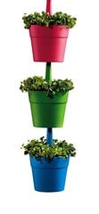 Комплект подвесных вазонов Rainbow Planter, 3 шт, синий/зеленый/розовый цена и информация | Вазоны | pigu.lt