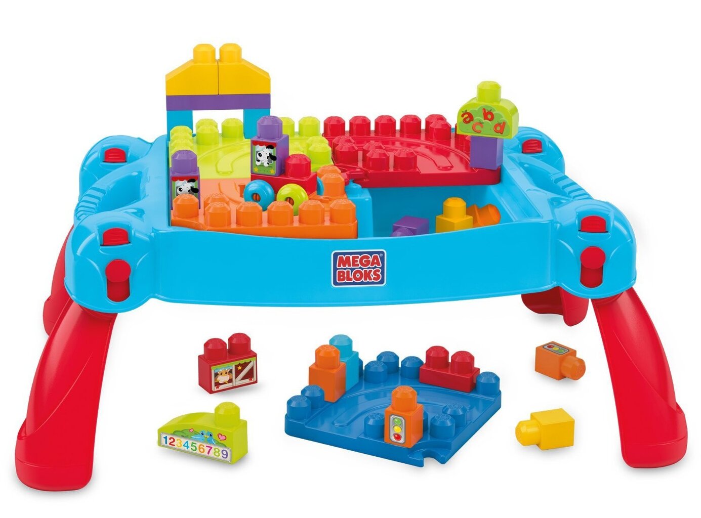 Veiklos staliukas su kaladėlėmis Fisher Price Mega Bloks CNM42 цена и информация | Konstruktoriai ir kaladėlės | pigu.lt