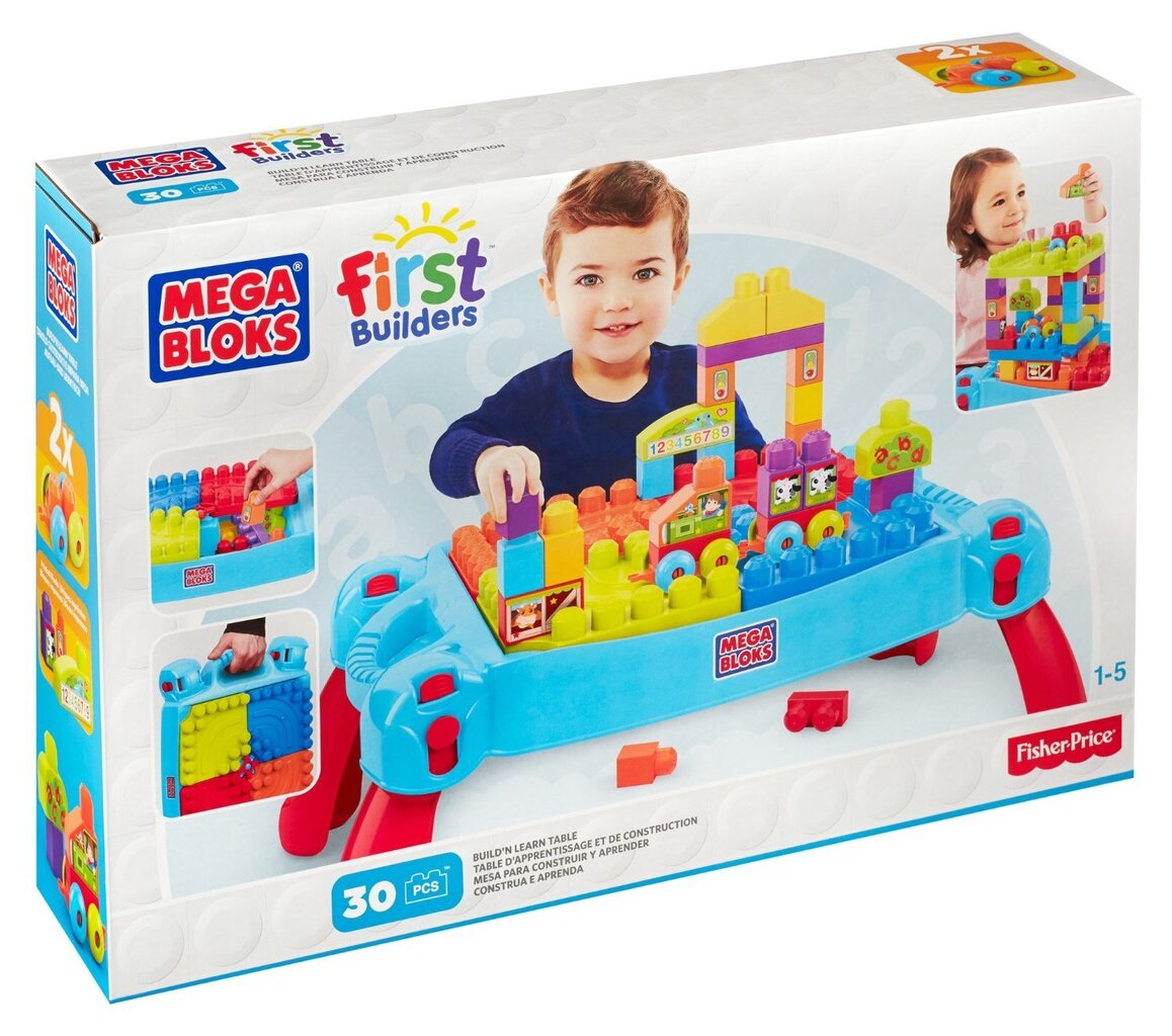 Veiklos staliukas su kaladėlėmis Fisher Price Mega Bloks CNM42 kaina ir informacija | Konstruktoriai ir kaladėlės | pigu.lt