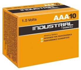 Duracell Industrial AAA батарейки, 10 шт. цена и информация | Батарейки | pigu.lt