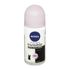 Nivea Invisible For Black & White 48h антипреспирант 50 мл цена и информация | Дезодоранты | pigu.lt