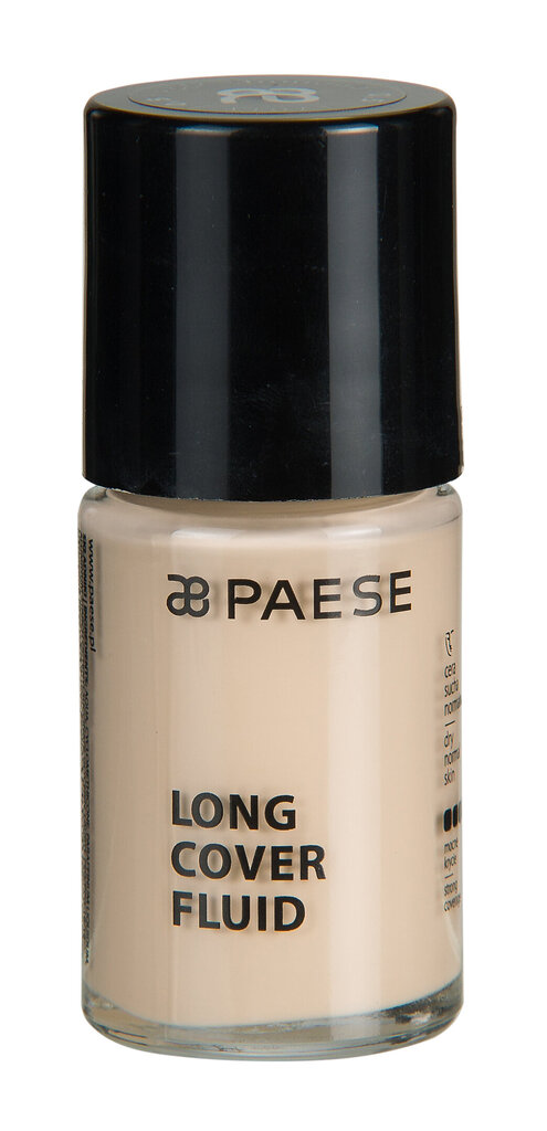 Makiažo pagrindas Paese Long Cover Fluid 30 ml, C0,5 Ivory цена и информация | Makiažo pagrindai, pudros | pigu.lt