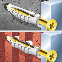 Universalus kaištis Fischer SX, 6x50 mm, 100 vnt. kaina ir informacija | Tvirtinimo detalės | pigu.lt