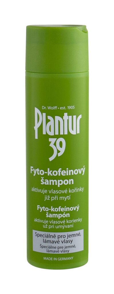 Šampūnas ploniems plaukams Plantur 39 Phyto-Coffein 250 ml цена и информация | Šampūnai | pigu.lt