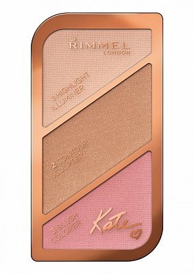 Veido kontūravimo paletė Rimmel Kate, 001 Golden Sand цена и информация | Makiažo pagrindai, pudros | pigu.lt