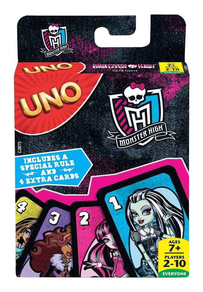 Kortos UNO Monster High, CJM75 kaina ir informacija | Stalo žaidimai, galvosūkiai | pigu.lt