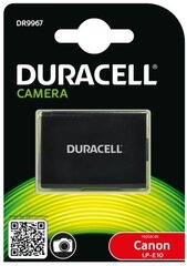 Аккумулятор Duracell, премиум аналог Canon LP-E10 1100D 1200D Rebel T3 Kiss X50 7.4V 1020mAh цена и информация | Аккумуляторы для фотоаппаратов | pigu.lt