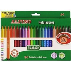 Фломастеры смываемые Alpino, 24 цветов цена и информация | Принадлежности для рисования, лепки | pigu.lt