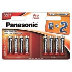 Panasonic батарейки LR6PPG/8BW (6+2) цена и информация | Батарейки | pigu.lt