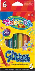 Маркеры с блестками Colorino Kids, 6 цветов, 65641PTR цена и информация | Colorino Товары для детей и младенцев | pigu.lt