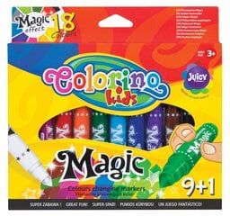 Flomasteriai keičiantys spalvą Colorino Kids Magic, 9 +1 vienetų kaina ir informacija | Flomasteriai keičiantys spalvą Colorino Kids Magic, 9 +1 vienetų | pigu.lt