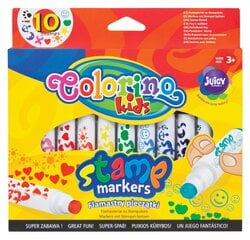 Flomasteriai su štampukais Colorino Kids, 10 spalvų ir formų kaina ir informacija | Flomasteriai su štampukais Colorino Kids, 10 spalvų ir formų | pigu.lt