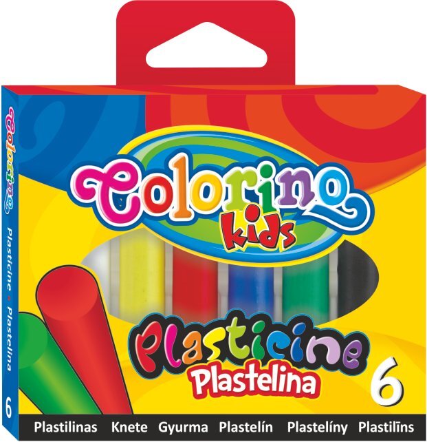 Plastilinas Colorino Kids, 6 spalvos цена и информация | Piešimo, tapybos, lipdymo reikmenys | pigu.lt