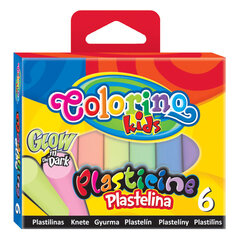 Cветящийся в темноте пластилин СOLORINO, 6 цветов цена и информация | Принадлежности для рисования, лепки | pigu.lt