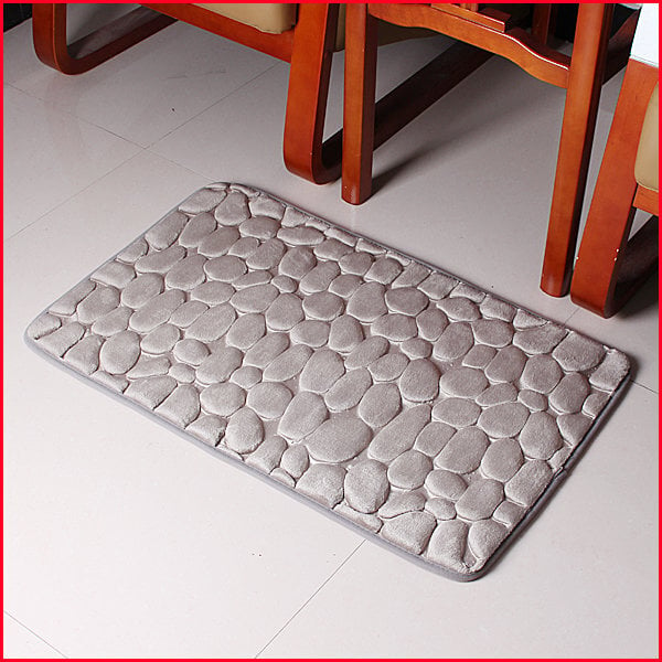 Memory foam kilimėlis "Benedomo" Grey, 50x80 cm kaina ir informacija | Vonios kambario aksesuarai | pigu.lt