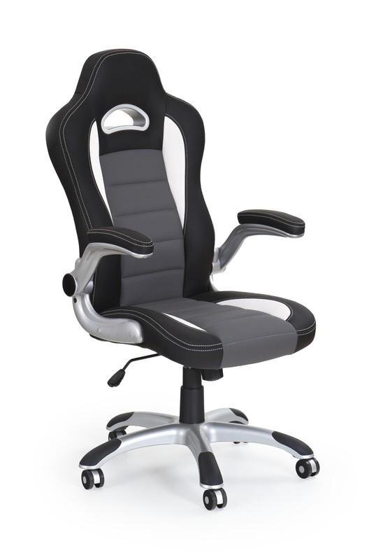Biuro kėdė Halmar Lotus, juoda/pilka kaina ir informacija | Biuro kėdės | pigu.lt