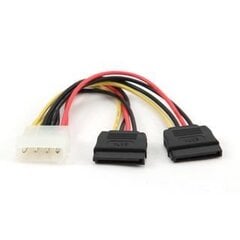 Sata (CC-PSU-1), Molex - 2 x Sata , 15 cm kaina ir informacija | Kabeliai ir laidai | pigu.lt