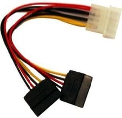 Sata (CC-PSU-1), Molex - 2 x Sata , 15 cm kaina ir informacija | Kabeliai ir laidai | pigu.lt