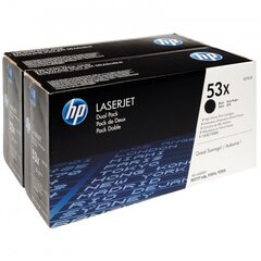 HP Q7553XD No.53X dviguba pakuotė EOL, juoda kasetė kaina ir informacija | Kasetės lazeriniams spausdintuvams | pigu.lt