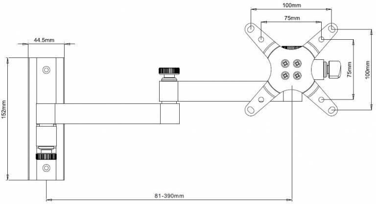 Techly 301481 13-30” kaina ir informacija | Televizorių laikikliai, tvirtinimai | pigu.lt