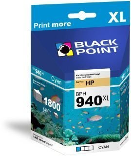 Rašalo kasetė Black Point BPH940XLC, žydra цена и информация | Kasetės rašaliniams spausdintuvams | pigu.lt
