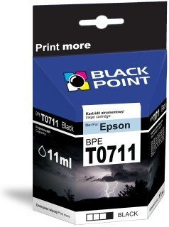 Black Point Epson BPE T0711BK цена и информация | Kasetės rašaliniams spausdintuvams | pigu.lt