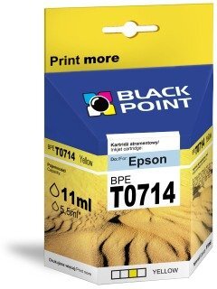 Black Point Epson BPE T0714Y цена и информация | Kasetės rašaliniams spausdintuvams | pigu.lt