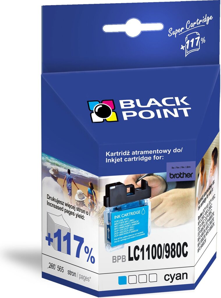 Black Point Brother BPB LC1100/980XLC цена и информация | Kasetės rašaliniams spausdintuvams | pigu.lt