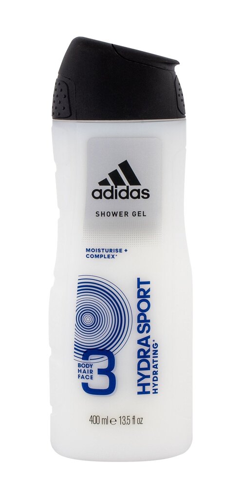 Dušo želė Adidas Hydra Sport 3 in 1 vyrams 400 ml kaina ir informacija | Dušo želė, aliejai | pigu.lt