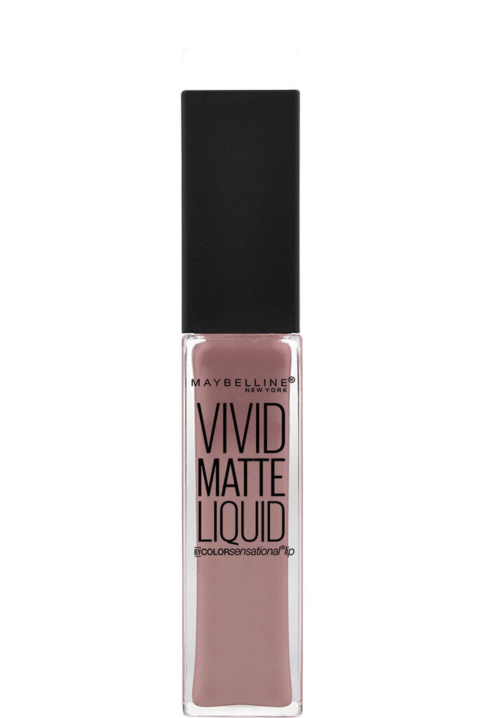 Skysti matiniai lūpų dažai Maybelline New York Color Sensational Vivid Matte 8 ml, 50 Nude Thrill цена и информация | Lūpų dažai, blizgiai, balzamai, vazelinai | pigu.lt