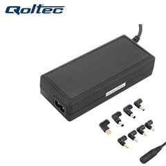 Qoltec 50012 Универсальное 90W (Max 4.75A) AC Автоматическая Сетевая зарядка c 8 коннекторами цена и информация | Зарядные устройства для ноутбуков | pigu.lt