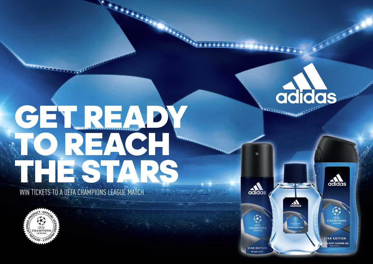 Dušo želė Adidas UEFA Champions League Star Edition vyrams 250 ml цена и информация | Parfumuota kosmetika vyrams | pigu.lt