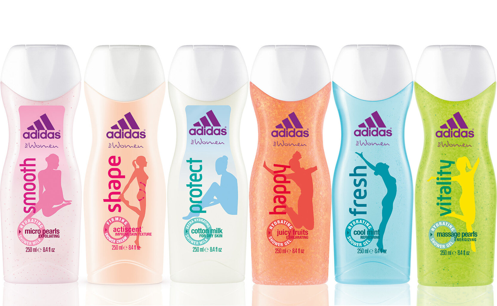 Dušo želė Adidas Smooth moterims 400 ml kaina ir informacija | Dušo želė, aliejai | pigu.lt