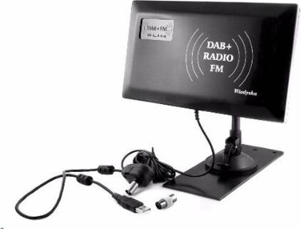 DAB+FM SLIM vidaus ir lauko radijo antena ANT0357 цена и информация | Radijo ryšio antenos | pigu.lt
