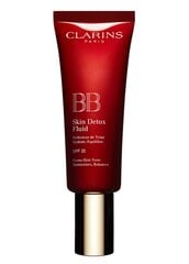 Veido kremas su atspalviu Clarins BB Skin Detox Fluid SPF 25 45 ml, 02 medium цена и информация | Пудры, базы под макияж | pigu.lt