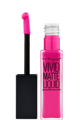 Maybelline Color Sensational Vivid Matte Liquid помада 8 мл, 15 Electric Pink цена и информация | Помады, бальзамы, блеск для губ | pigu.lt