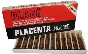 Placentos ampulės skatinančios plaukų augimą Placenta Placo, 12x10ml kaina ir informacija | Priemonės plaukų stiprinimui | pigu.lt